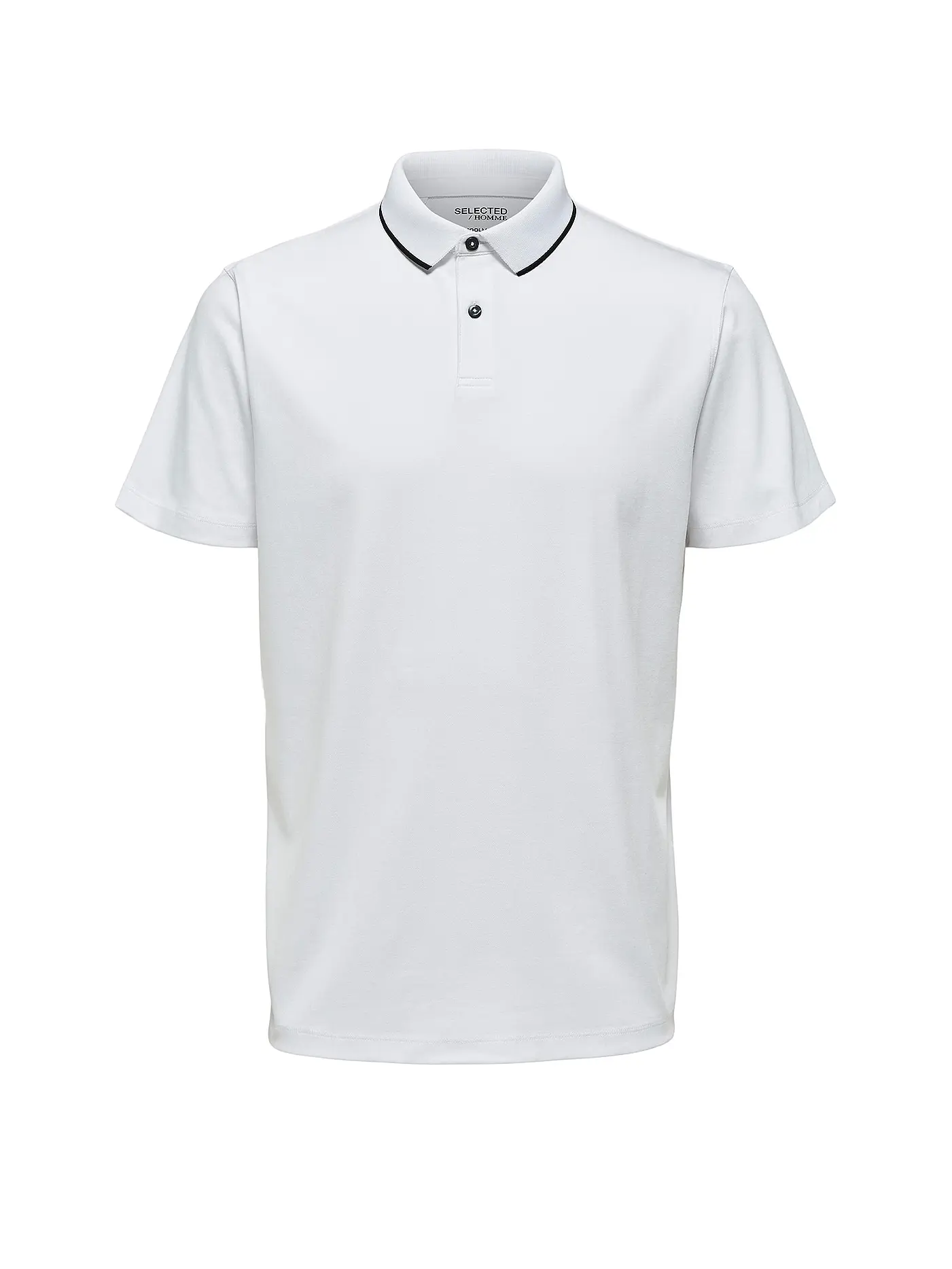SELECTED | Poloshirt SLHLEROY COOLMAX | weiss